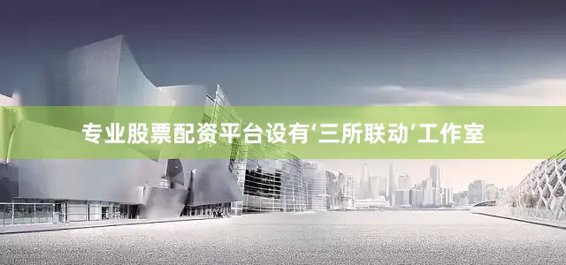 专业股票配资平台设有‘三所联动’工作室